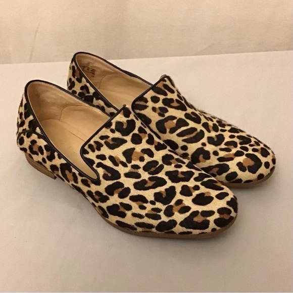 Clark’s 6 Pure Viola Loafers Animal Print Leopard Calf Hair Leather Women’s Shoe - Picture 10 of 10